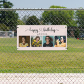 Hartscript 4 Foto Happy Birthday-banner Spandoek (Insitu)