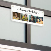 Hartscript 4 Foto Happy Birthday-banner Spandoek (Buitenkant Gebouw)