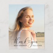 Hartscript Dank u Script afstuderen kaart (Voorkant)