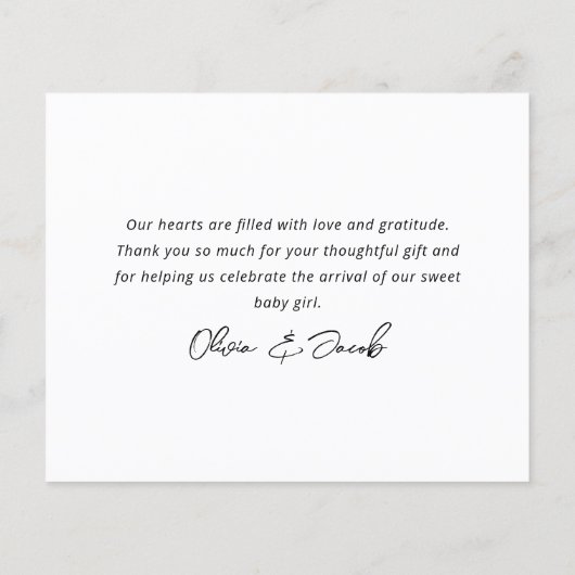 Hartscript Eucalyptus New Baby Dank je creditcard (Achterkant)