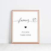 Hartscript Favorieten Neem een wit teken Poster