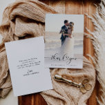 hartscript newlyweds bruiloft foto bedankt<br><div class="desc">modern handschrift en een mooie foto van de newlyweds ,  het afbeelding en de tekst kunnen gepersonaliseerd worden .</div>