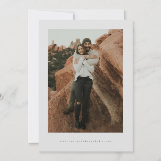 Hartscript Sla de datum aankondiging fotokaart op (Achterkant)