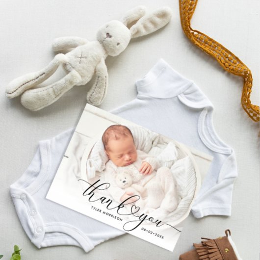 hartscriptgeboortenaankondiging - dank u de kaart