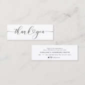 hartscriptletters, dank u invoegen mini visitekaartje (Voorkant / Achterkant)