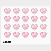 Hartscroller Roze wit Hart Sticker (Vel)