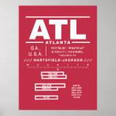 Hartsfield-Jackson Atlanta Intl Airport ATL Poster (Voorkant)