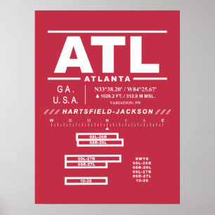Hartsfield-Jackson Atlanta Intl Airport ATL Poster