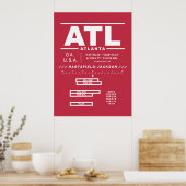 Hartsfield-Jackson Atlanta Intl Airport ATL Poster (Keuken)