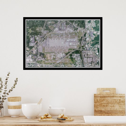 Hartsfield-Jackson Atlanta Intl Airport Satellite Poster (Keuken)