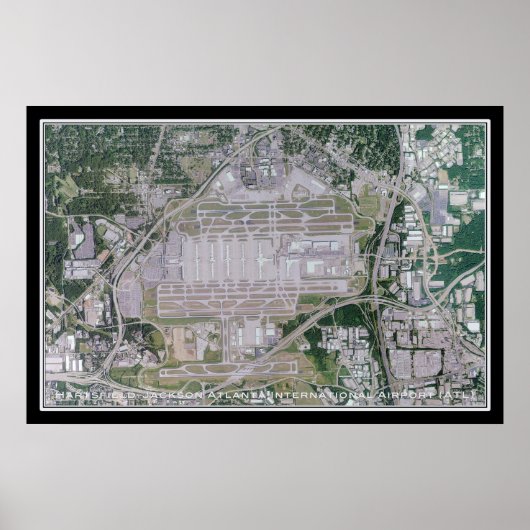 Hartsfield-Jackson Atlanta Intl Airport Satellite Poster (Voorkant)