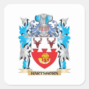 Hartshorn wapenstilstand - familiekust vierkante sticker