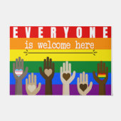 Hartsignalen Doordrukdeuren, warm welkom  Deurmat (Voorkant)