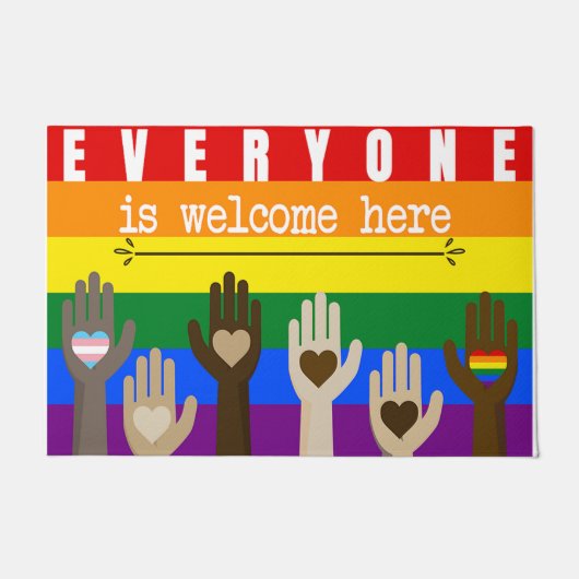 Hartsignalen Doordrukdeuren, warm welkom  Deurmat (Voorkant)