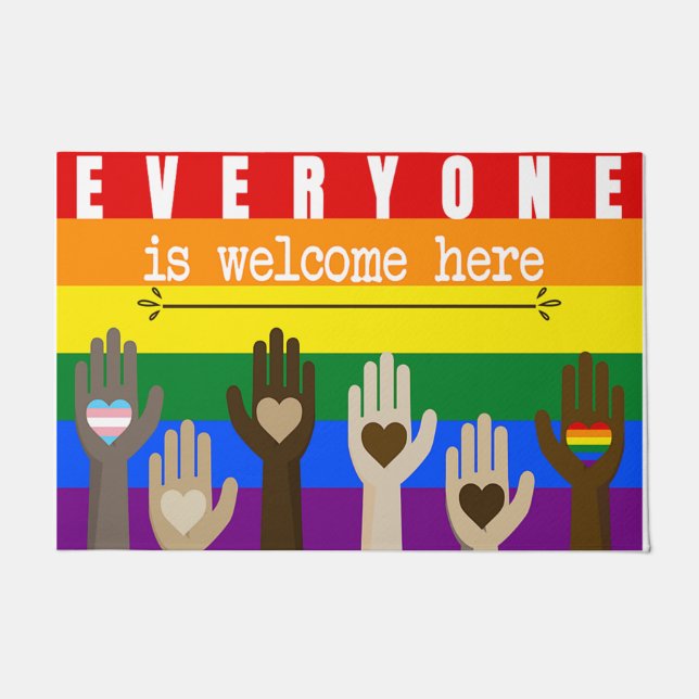 Hartsignalen Doordrukdeuren, warm welkom  Deurmat (Voorkant)