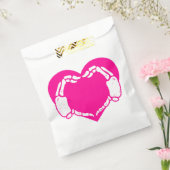 Hartskelet Handen Gotische valentijn Roze Bedankzakje (Gezegeld)