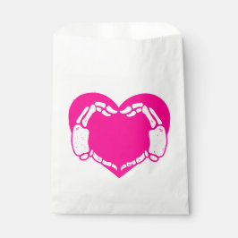 Hartskelet Handen Gotische valentijn Roze Bedankzakje