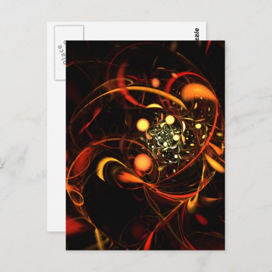 Hartslag Abstract Art Briefkaart (Voorkant / Achterkant)