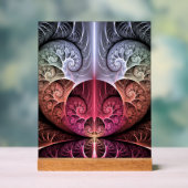 Hartslag, Abstracte Surreal Fantasy Fractal Art Acryl Bord (Neutraal)