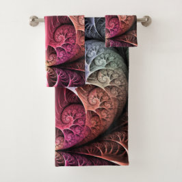 Hartslag, Abstracte Surreal Fantasy Fractal Art Bad Handdoek