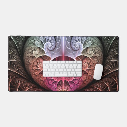 Hartslag, Abstracte Surreal Fantasy Fractal Art Bureaumat (Keyboard & Muis)