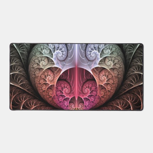 Hartslag, Abstracte Surreal Fantasy Fractal Art Bureaumat (Voorkant)