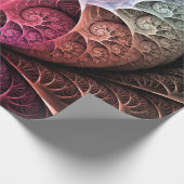 Hartslag, Abstracte Surreal Fantasy Fractal Art Cadeaupapier (Hoek)