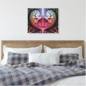 Hartslag, Abstracte Surreal Fantasy Fractal Art Canvas Afdruk (Insitu (Slaapkamer))