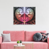 Hartslag, Abstracte Surreal Fantasy Fractal Art Canvas Afdruk (Insitu (Woonkamer))