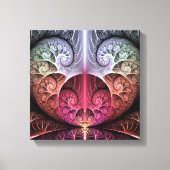Hartslag, Abstracte Surreal Fantasy Fractal Art Canvas Afdruk (Voorkant)