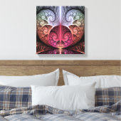 Hartslag, Abstracte Surreal Fantasy Fractal Art Canvas Afdruk (Insitu (Slaapkamer))