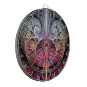 Hartslag, Abstracte Surreal Fantasy Fractal Art Dartbord (Voorkant Links)