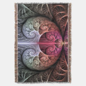 Hartslag, Abstracte Surreal Fantasy Fractal Art Deken (Voorkant Verticaal)