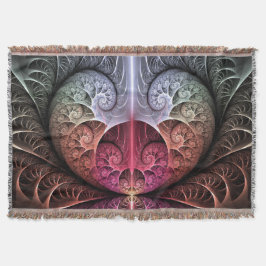 Hartslag, Abstracte Surreal Fantasy Fractal Art Deken