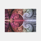 Hartslag, Abstracte Surreal Fantasy Fractal Art Fleece Deken (Voorkant (Horizontaal))