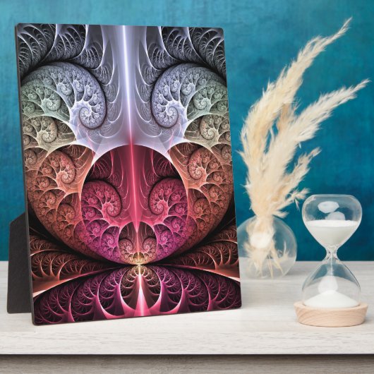 Hartslag, Abstracte Surreal Fantasy Fractal Art Fotoplaat (Zijkant)