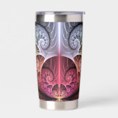 Hartslag, Abstracte Surreal Fantasy Fractal Art Geïsoleerde Drinkbeker (Links)