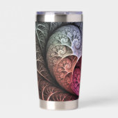 Hartslag, Abstracte Surreal Fantasy Fractal Art Geïsoleerde Drinkbeker (Voorkant)