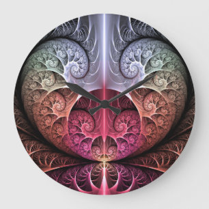 Hartslag, Abstracte Surreal Fantasy Fractal Art Grote Klok