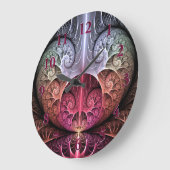 Hartslag, Abstracte Surreal Fantasy Fractal Art Grote Klok (Hoek)