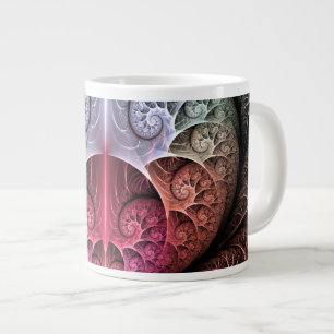 Hartslag, Abstracte Surreal Fantasy Fractal Art Grote Koffiekop