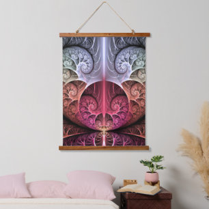 Hartslag, Abstracte Surreal Fantasy Fractal Art Hangend Wandkleed