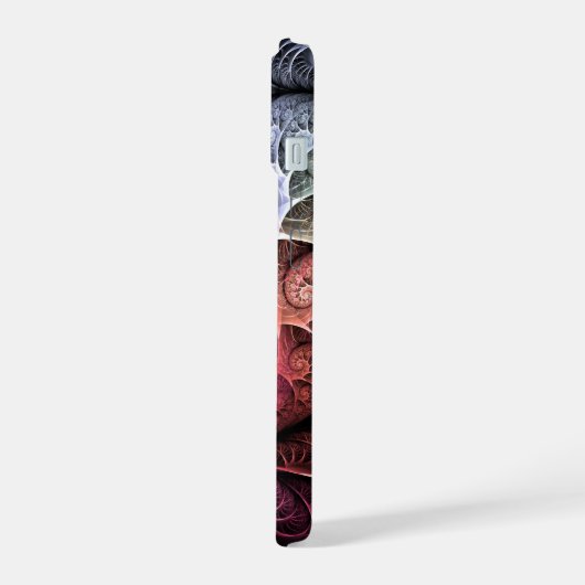 Hartslag, Abstracte Surreal Fantasy Fractal Art iPhone 15 Case (Linkerkant)