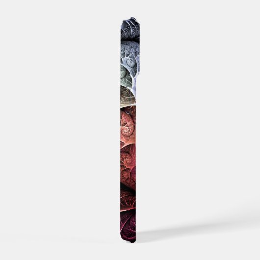 Hartslag, Abstracte Surreal Fantasy Fractal Art iPhone 15 Case (Rechterkant)