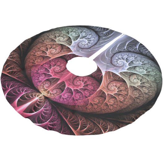 Hartslag, Abstracte Surreal Fantasy Fractal Art Kerstboom Rok (Gekanteld)