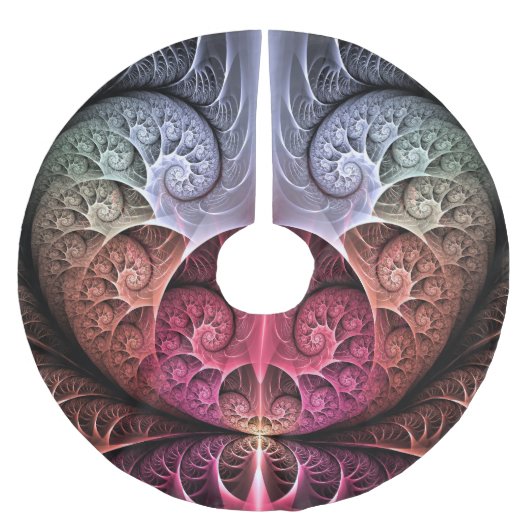 Hartslag, Abstracte Surreal Fantasy Fractal Art Kerstboom Rok (Voorkant)