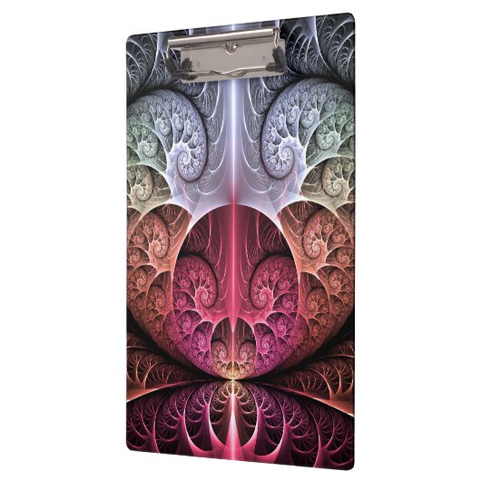 Hartslag, Abstracte Surreal Fantasy Fractal Art Klembord (Links)