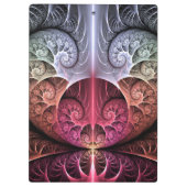 Hartslag, Abstracte Surreal Fantasy Fractal Art Klembord (Achterkant)
