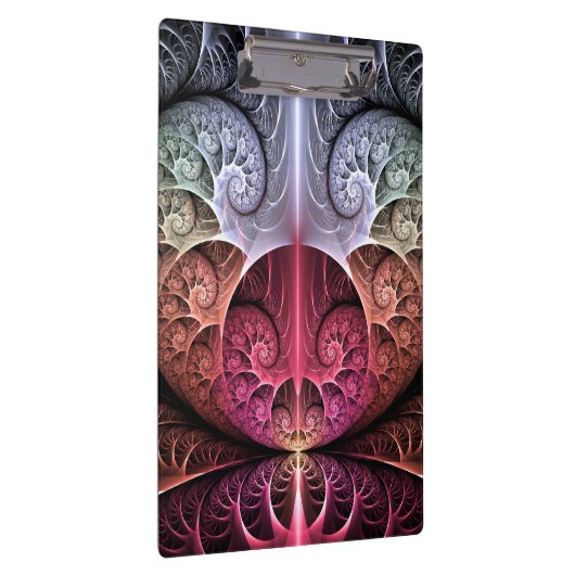 Hartslag, Abstracte Surreal Fantasy Fractal Art Klembord (Rechts)