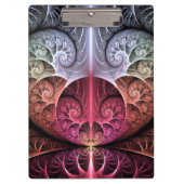 Hartslag, Abstracte Surreal Fantasy Fractal Art Klembord (Voorkant)